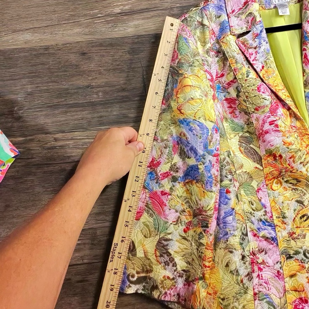 Chico's Vibrant Floral Blazer - Picture 7 of 8